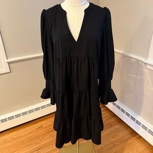 Pomander Place Black Crepe Kenzo Dress